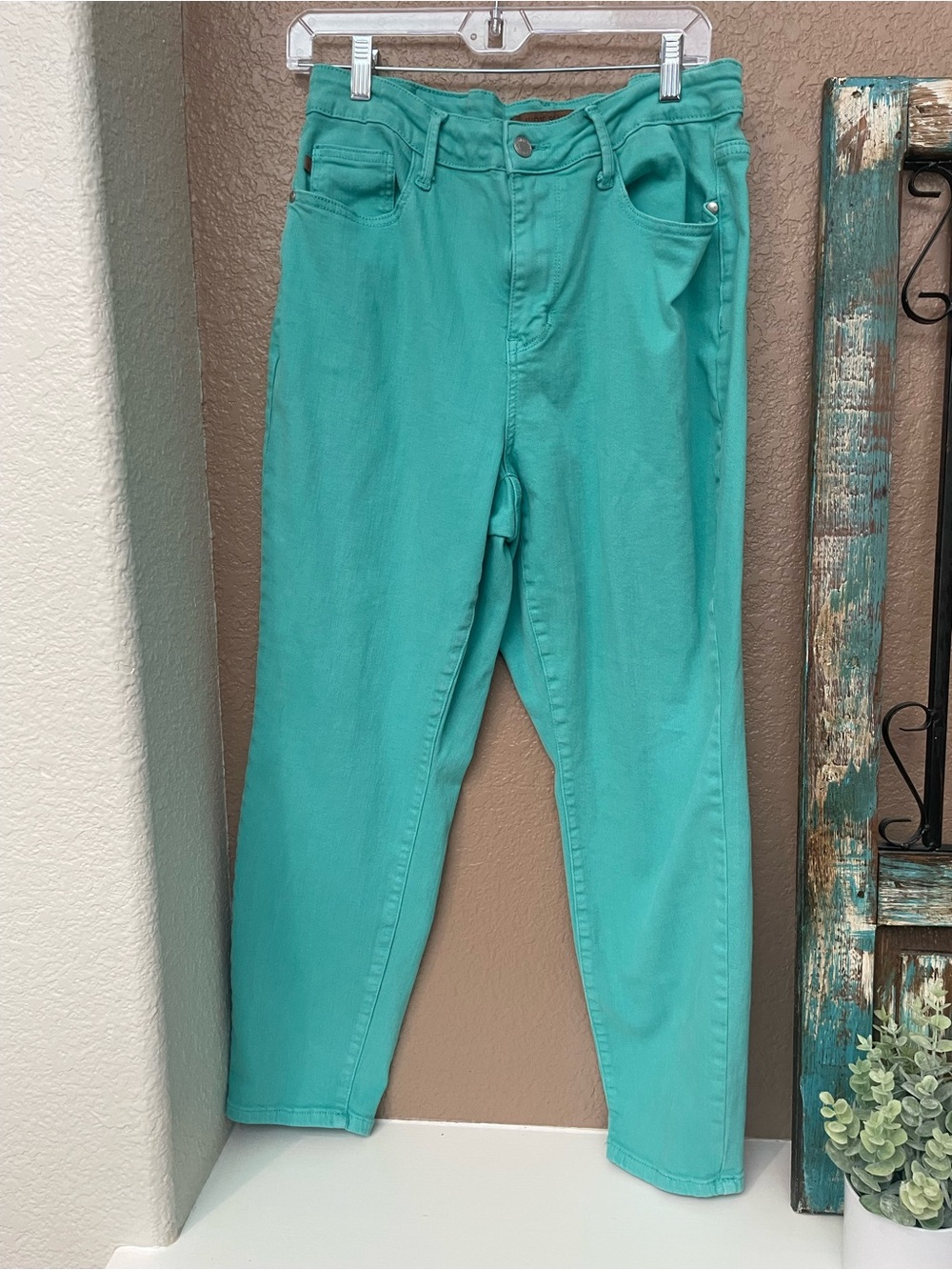 Judy Blue Teal Straight Leg Jeans